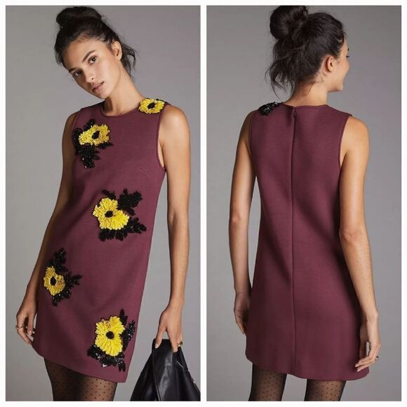 NWT Anthropologie Dhruv Kapoor Sequined Shift Mini Dress - Picture 13 of 14